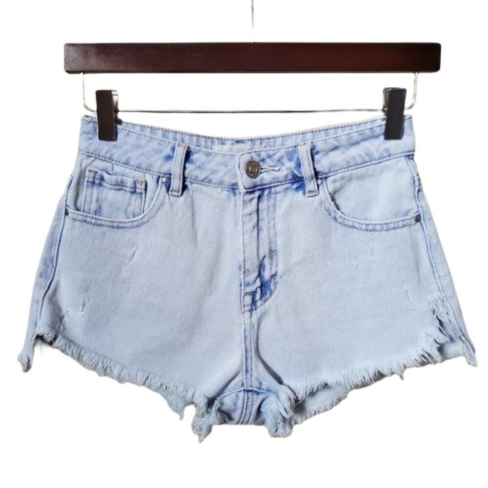 PacSun High Rise Distressed Cutoff Denim Shorts